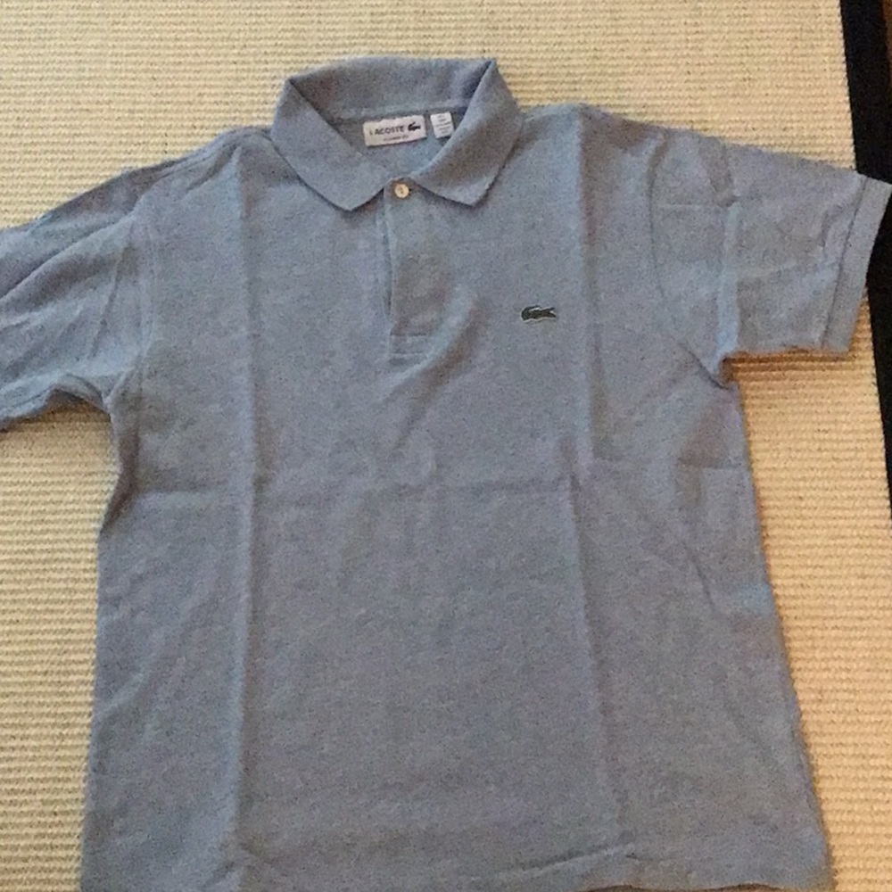 Light blue Lacoste pique polo